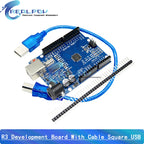 CNC Shield V3 Engraving Machine 3D Printer + 4pcs DRV8825 Or A4988 Driver Expansion Board For Arduino For UNO- R3 With USB Cable