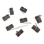 40PCS/Box Mini Micro Limit Switch NO NC 2P 3P Terminals SPDT 5A 125V 250V Roller Arc Lever Snap Action Push Micro Switches