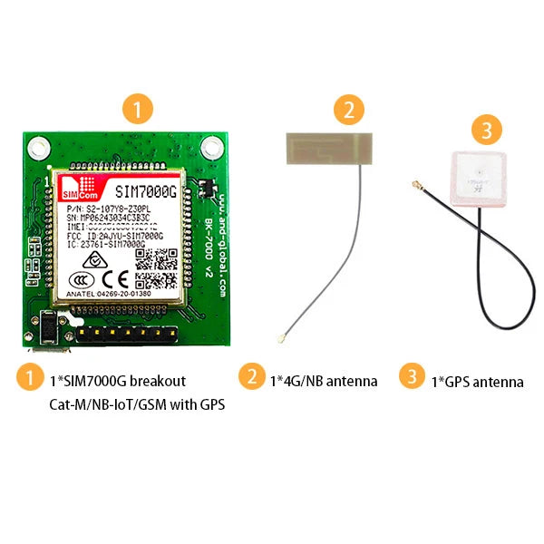AND GLOBAL Design Original SIMCOM NB IoT Module SIM7000G Breakout with GPS