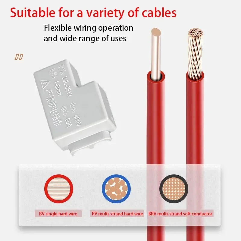 5/10PCS T-type High power branch terminal wire terminal Quick Junction Box Terminal Block Electric Cable CONNECTORS  copper