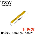 TZW 10PCS NTC Thermistor Temperature Sensor Film Resistance Probe MF55 B3435 B3950 10K 50K 100K 25MM 50MM 75MM