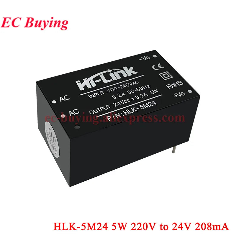 1Pc-2Pcs 5W 220V to 5V/3.3V/9V/12V/15V/24V AC DC Mini Power Supply Module Board Hi-Link HLK-5M03 5M05 5M09 5M12 5M15 5M24 5M05B