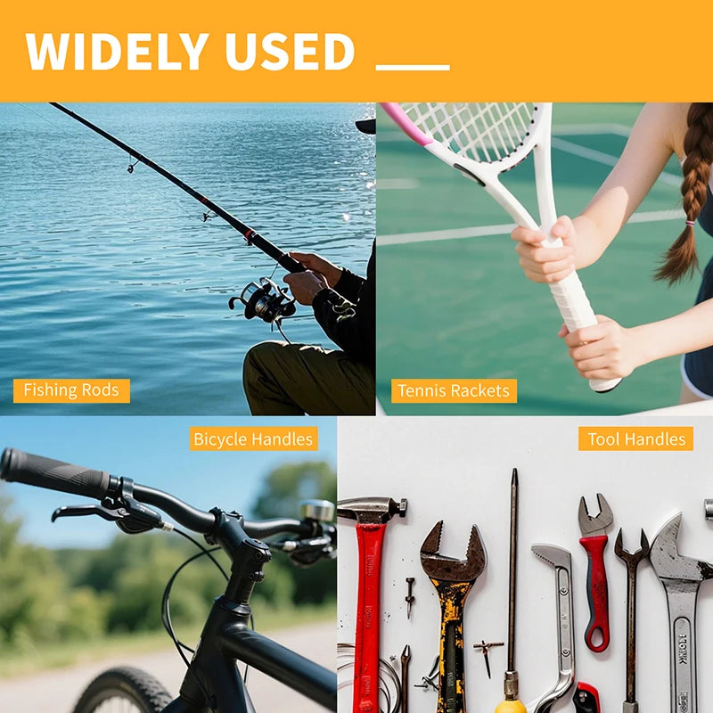 Black Fishing Rod Heat Shrink Tube Anti-Skid ID 15mm - 60mm DIY Non-Slip Handle Protect Wrap Cover Case 2:1 Polyolefin Sleeve