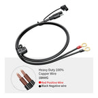 0.6/1.8m SAE Cable With Fuse Terminal O Connector Battery Charger Extension Adapter Wire 18AWG 12-24V Terminal,1-2Pcs/Lot