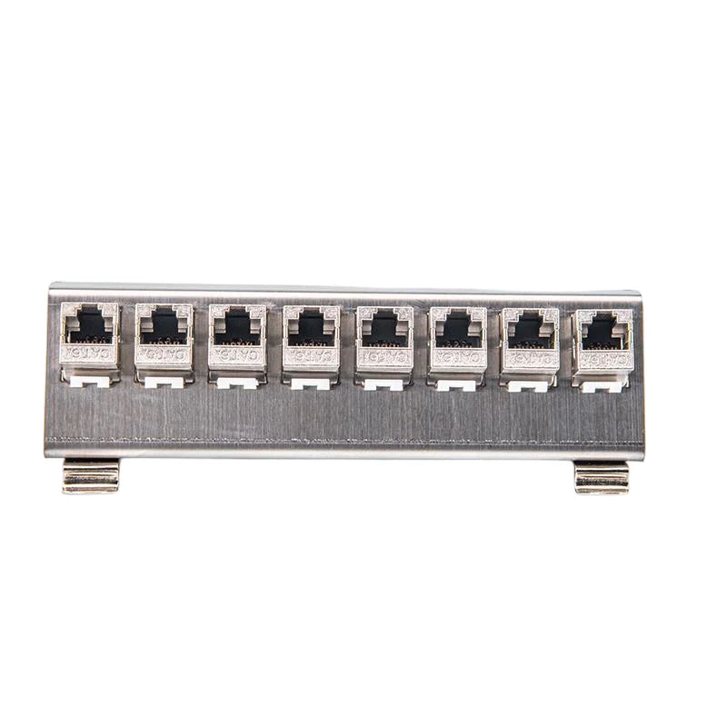 Linkwylan Keystone Frame Holder for DIN Rail Mounting Plate Electrical Distribution Box DIN-Rail Adapter 1/2/3/4/8-Ports