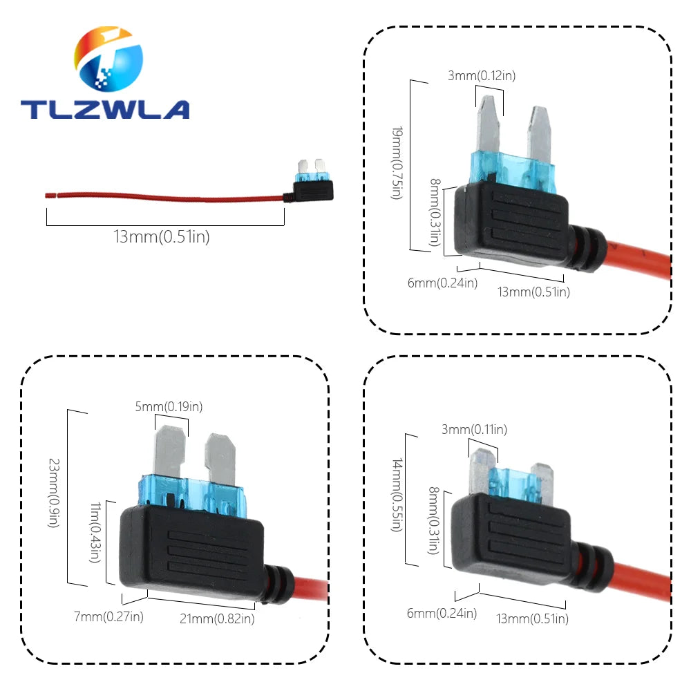 1PCS 12V Fuse Holder Add-a-circuit TAP Adapter Micro Standard Ford ATM APM Blade