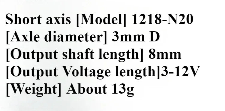 Micro Mini N20 Gear Motor DC 3V 6V 12V 4-381RPM High Torque Metal Electric Gear Reduction Motor Slow Speed Gear Motor Gearbox