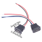 Wholesale USB 2.0 Female Power Jack USB2.0 Charging Port Connector With Cable Charger Socket