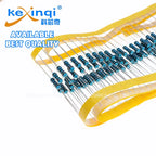 (50pcs) 1/2W Metal Film Resistors 1% 0.5W 1M 100R 100K 10K 120R 1K 10R 22K 330R 4.7K 470R Ohm Resistance