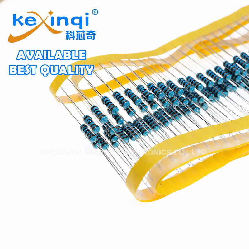 (50pcs) 1/2W Metal Film Resistors 1% 0.5W 1M 100R 100K 10K 120R 1K 10R 22K 330R 4.7K 470R Ohm Resistance