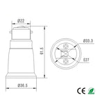 4pcs E27 to B22, B22 to E27 Light Socket Adapter 250V2A PBT Housing CE Rohs LED Lamp Base Holder Socket Converter