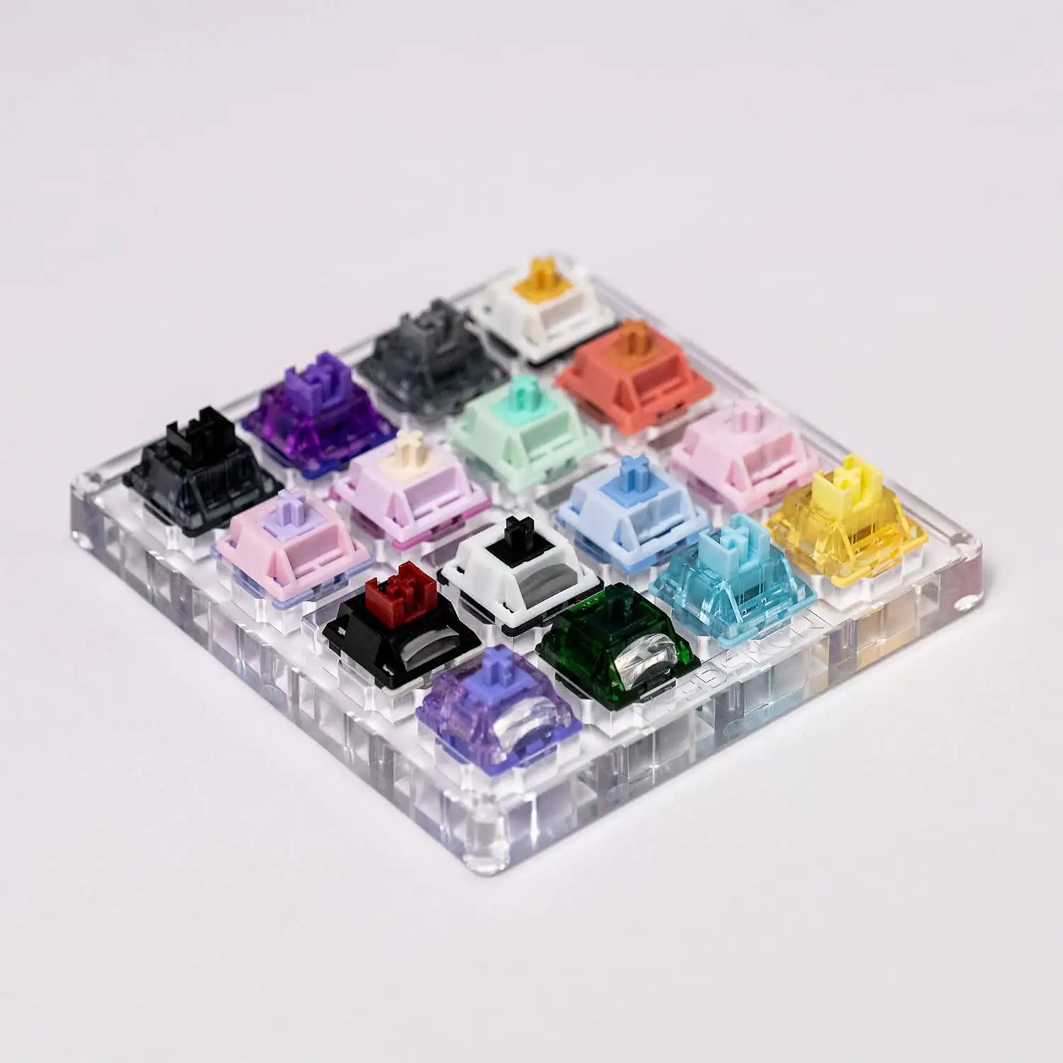 Akko x MonsGeek Acrylic 16-key Switch Tester Linear/Tactile/Clicky/Silent Switches(Subject to the Actual Product)