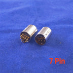 5/20/50/200 pcs Mini Din Plug Male Connector 3 4 5 6 7 8 9 Pin PCB mount Straigh Machined Header Gold Plated Pins Board Solder