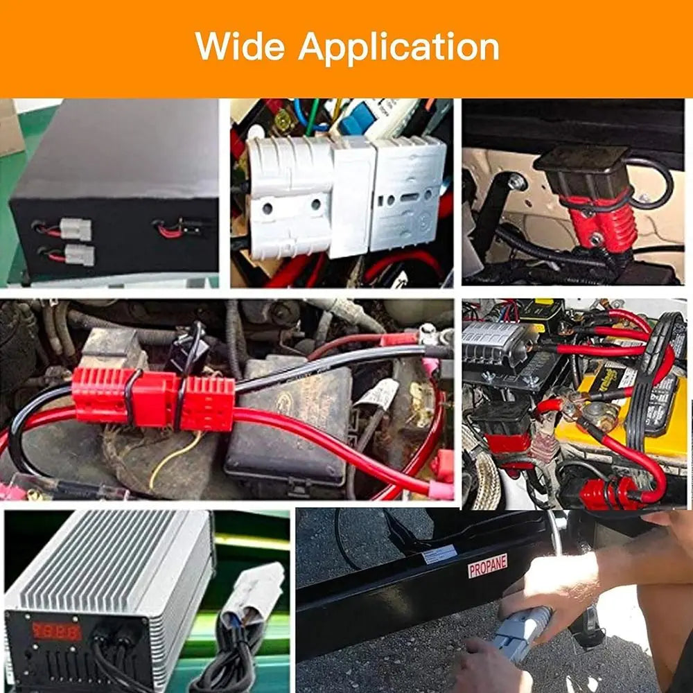 Power Connectors 50 AMP Plug Cable Terminal 600V Grey Red Quick Plug Connector Battery Power Connector