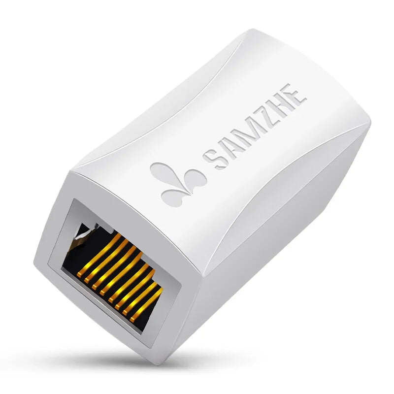 SAMZHE Ethernet Adapter 8P8C RJ45 Lan Cable Extension Connector for Internet Connection Cord Female to Female