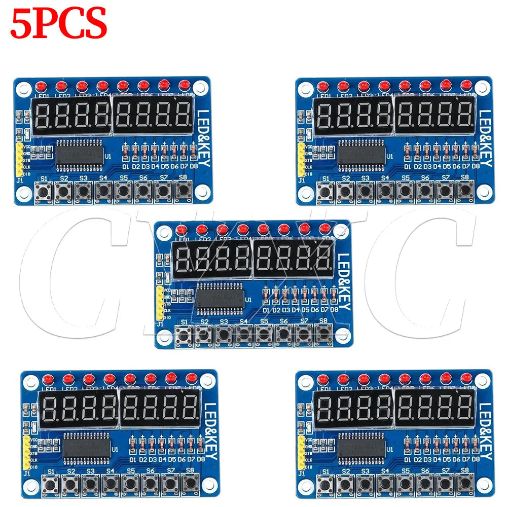 1-10PCS TM1638 Module Key Display For AVR Arduino New 8-Bit Digital LED Tube 8-Bit