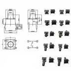 1Box 6x6mm 12x12mm Tactile Tact Push Button Mini Micro Switch Kit PCB Momentary Self-reset Switches DIP 2Pin 4Pin ON/OFF