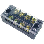 1PCS Flame Retardant TB2504 Terminal Block Strip 25A 600V - Durable Thick Copper Screw Wire Connector for Electrical Panel