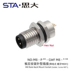 3 4 5 6 8 Pins M8 Solder Welding A D Coding Male Female Panel Mount IP67 Sensor Circular Connectors