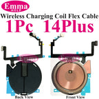Wireless Charging Coil NFC + Power Volume Flex Cable for iPhone 14 14 Plus 15 15 Pro Max 16 – WPC Charging Antenna