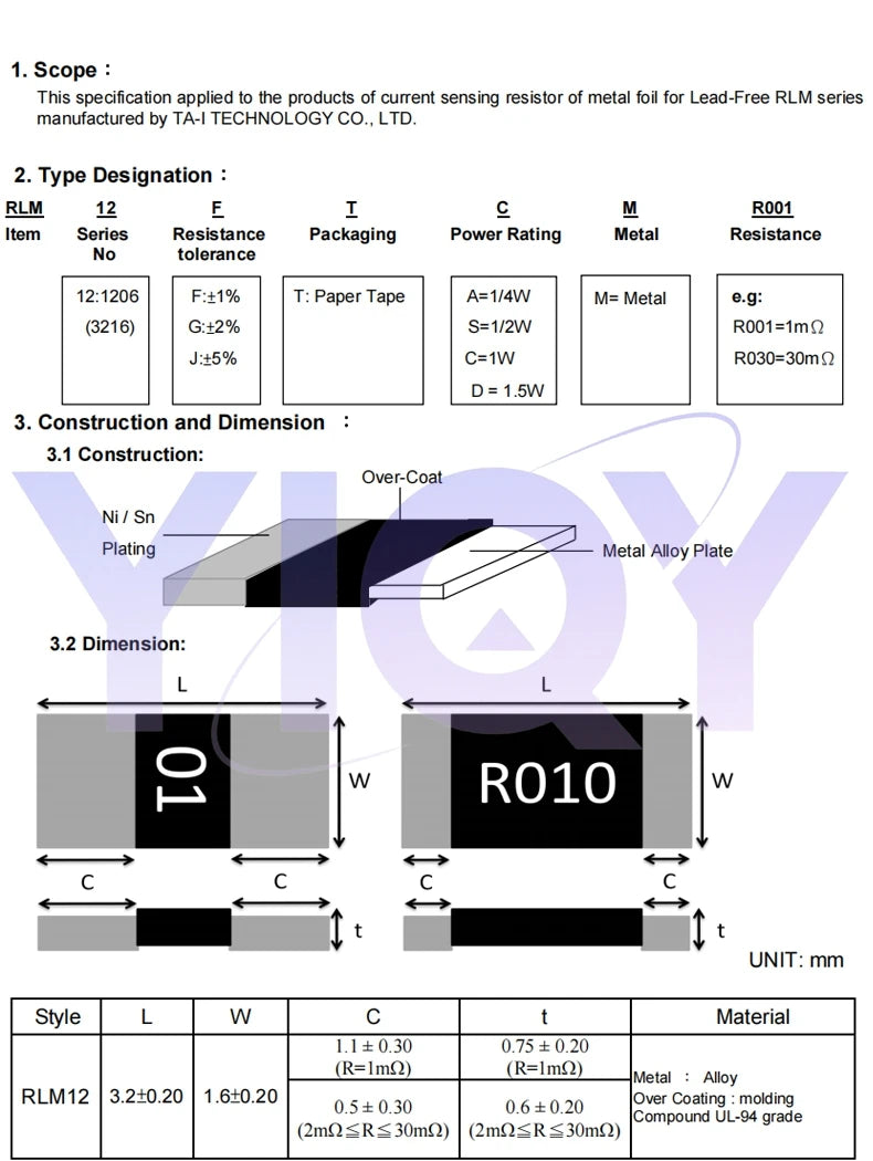 20PCS 2512 1% 2W SMD Alloy Resistor Resistance R001 R002 R005 R008 R010 R040 R050 R060 R070 R100 R120 R150 R200 R250 R300 R500