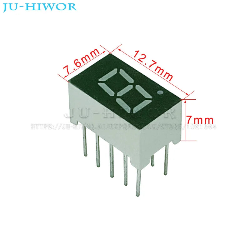 10pcs 0.3 Inch 10 Pins 3014AS 3014BS 3104AS 3104BS 1 Bit Digit 7 Segment Red LED Digital Display Digitron Common Anode Cathode