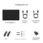 5inch/7inch Raspberry Pi HDMI display capacitive touch display with Raspberry Pi 5/4B high-definition IPS
