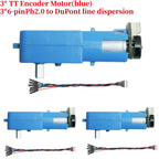 All-Metal TT Encoder Motor, 12PPR Hall Encoder, High Torque 1:90 Gearbox, Metal Shaft DC Geared Motor, DC 3-12V Gearbox Motor