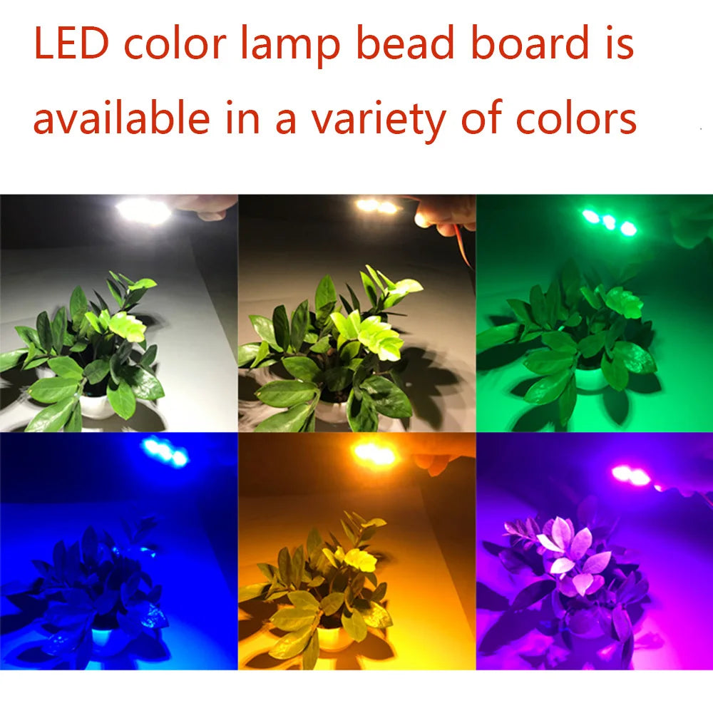 5/10 Pcs LED 3W 5V USB Light Board SMD 5730 Chip Red Green Warm White Yellow Purple Round Changing Light Source With 20 Cm Cable