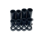 50Pcs M3 ABS Plastic Round Standoff Washer, Black Nylon Non-Threaded Hollow Spacers, 7mm OD x 3.2mm ID