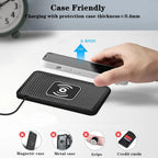 Car Wireless Charger for Samsung Galaxy S24 S23 S22 Induction Fast Car Charging Pad for iPhone Xiaomi Mobile Phone Car Charger