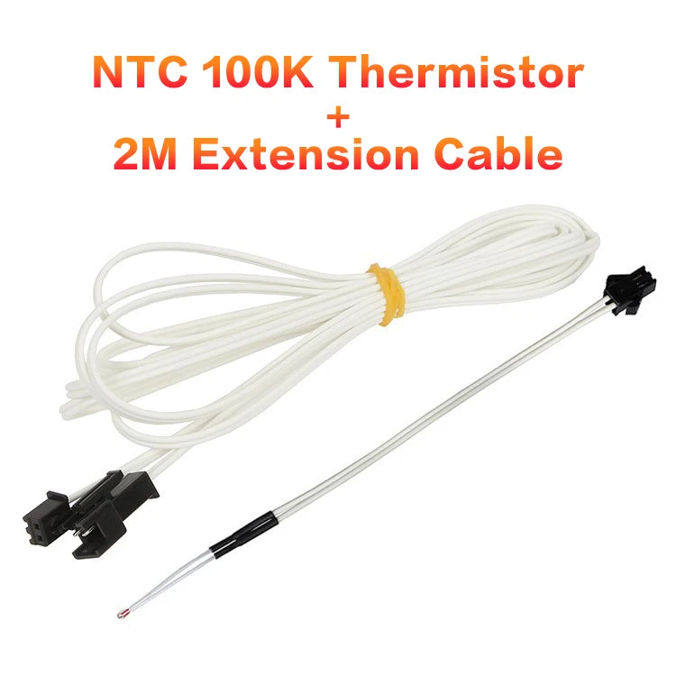 3DSWAY 3D Printer Parts HT-NTC 100K ohm B3950 Thermistor Cartridge Sensor with SM Plug High Temperature for E3D V6 PT100 Hotend