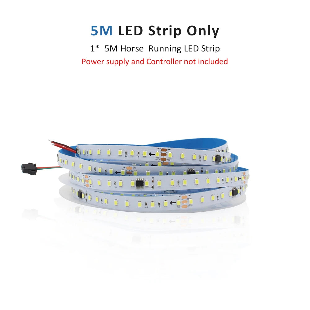 PIR Infrared Motion Sensor LED Strip Light 2835 Bluetooth 10M 15M DC 24V WS2811 Horse Race Running Water Flowing Lamp for Stairs