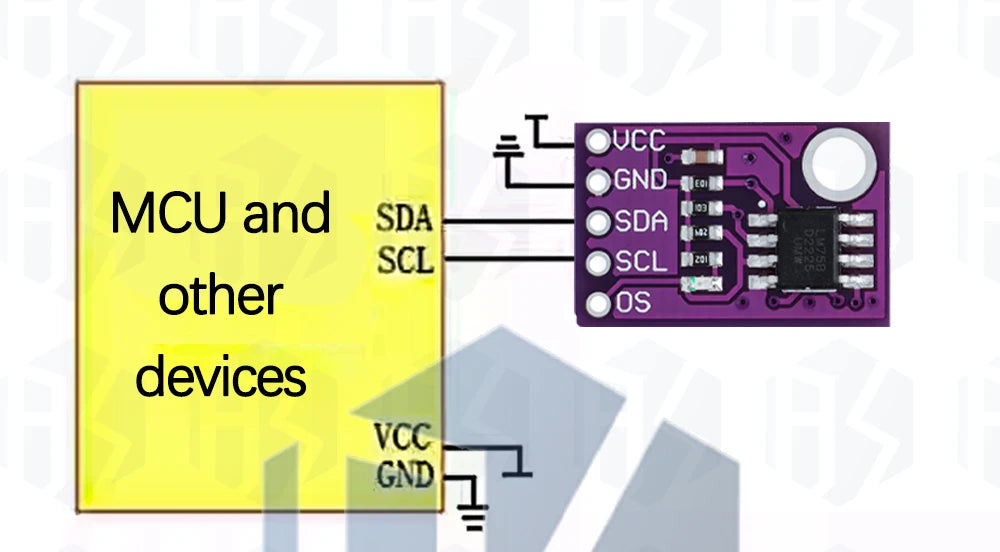 LM75 LM75A Temperature Sensor High Speed I2C Interface High Precision Development Board Module For Arduino