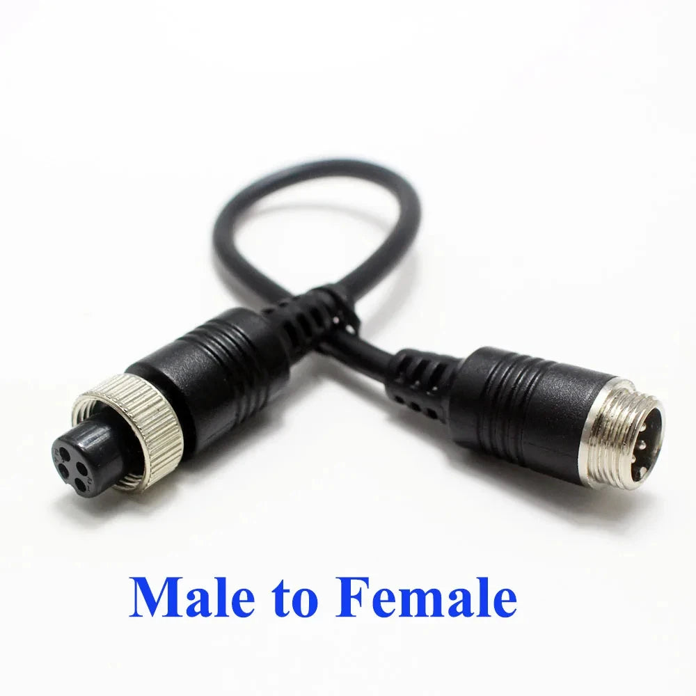 1Pcs M12 4Pin Aviation Connector Extension Cable 20CM Male to Male/Female GX12 Adapter for CCTV Camera Security DVR
