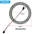 DC5V 12V WS2812B SK6812 Luces Led Ring Smart 5050 RGB BuiIt-in IC 3Pin Individually Addressable Pixel Round Modules Light