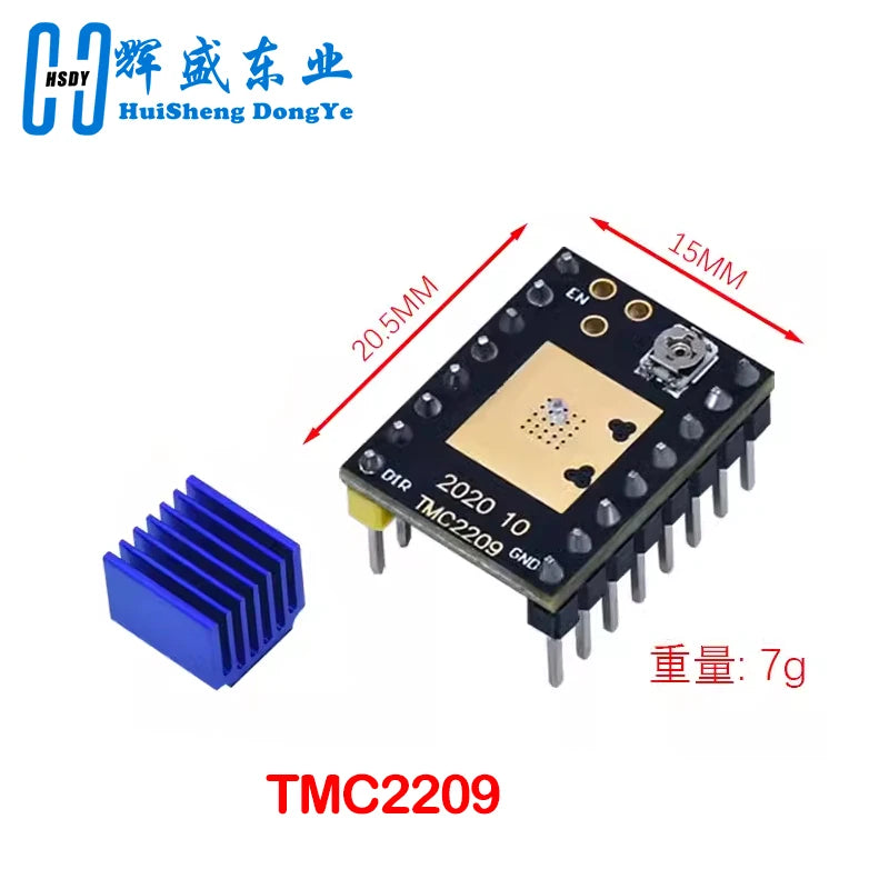 TMC2208 TMC2209 ATD5833 V2.0 With Heat Sink Stepper Motor Driver StepStick 3d Printer Parts 2.5A 256 Subdivision Silent Printing
