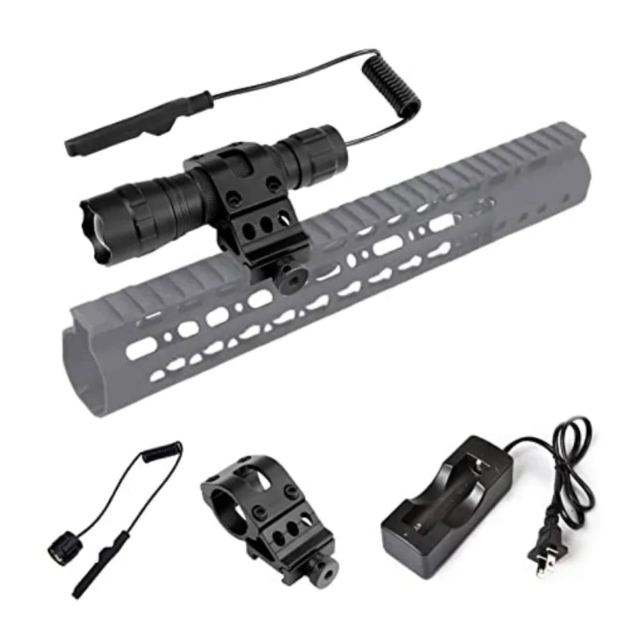 WINDFIRE 940nm IR LED Flashlight, Infrared Flashlight Light, Zoomable Infrared Torch for Hunting, Charger, Pressure Switch - Us