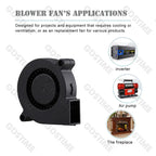 Gdstime DC 5V 12V 24V 50x50x15mm Dual Ball Cooler 2Pin USB Radial Fan 5015 Turbo Blower 5cm 50mm Radiator for 3D Printer Cooling