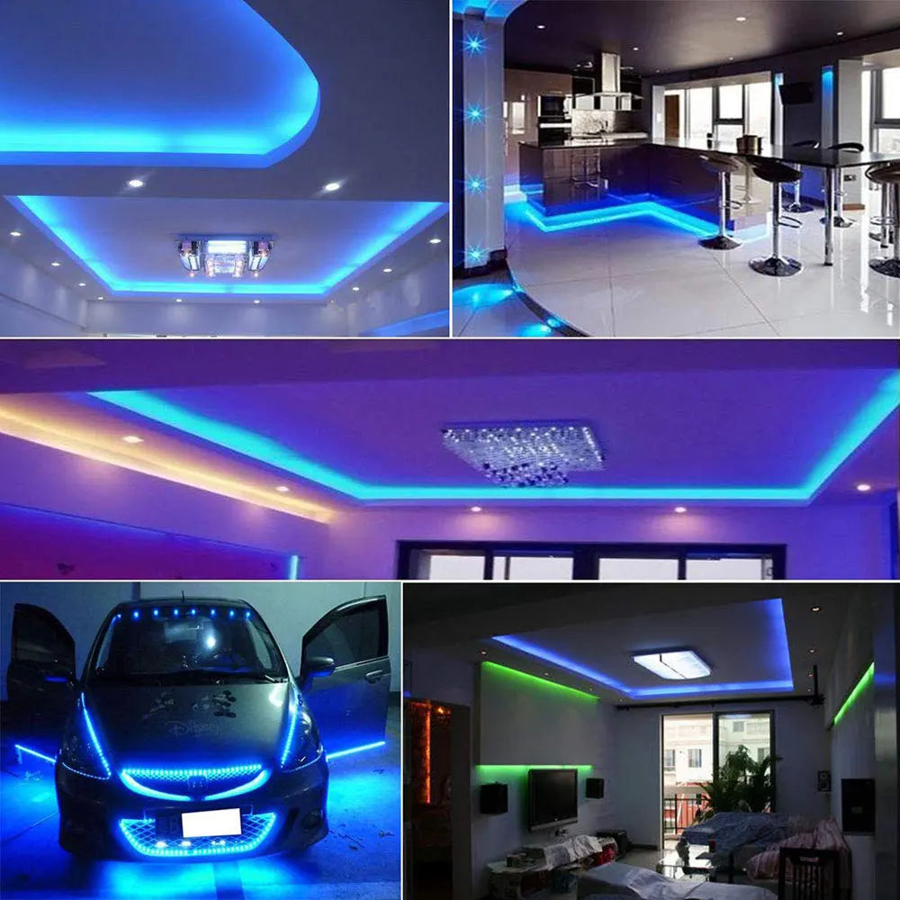 COB LED Strip Light 12V 24V 320LEDs/Chips/M High Density Linear Red Green Blue Warm Nature Cool White Lighting Flexible LED Tape