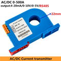 AC/DC Current Transmitter 5A 10A 50A 100A Current Converter Transmitter 4-20mA 0-10V RS485 Current Transducer