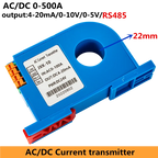AC/DC Current Transmitter 5A 10A 50A 100A Current Converter Transmitter 4-20mA 0-10V RS485 Current Transducer