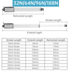 12V Linear Actuator 10-200mm Stroke 32N/64N/96N/188N/1000N/3000N Electric Reciprocating Lifting Linear Motion Actuator Motors