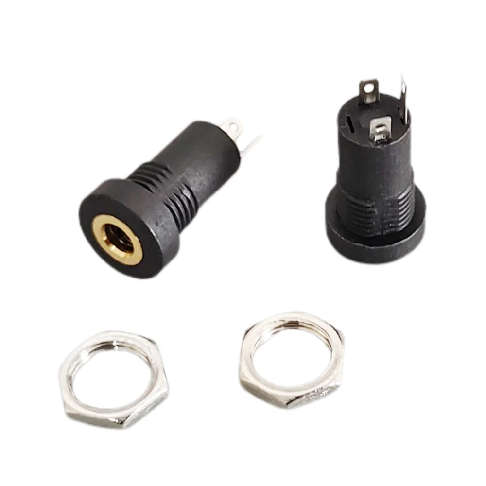 2/5/10Pcs PJ392A 3.5mm Stereo Audio Jack Socket 3/4 Pole Solder Panel Mount with Nut Female Headphone Connector