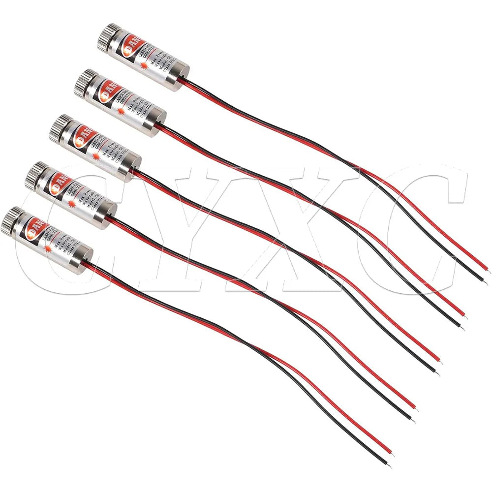 650nm 5mW Red Point / Line / Cross Laser Module Head Glass Lens Focusable Focus Adjustable Laser Diode Head Industrial Class