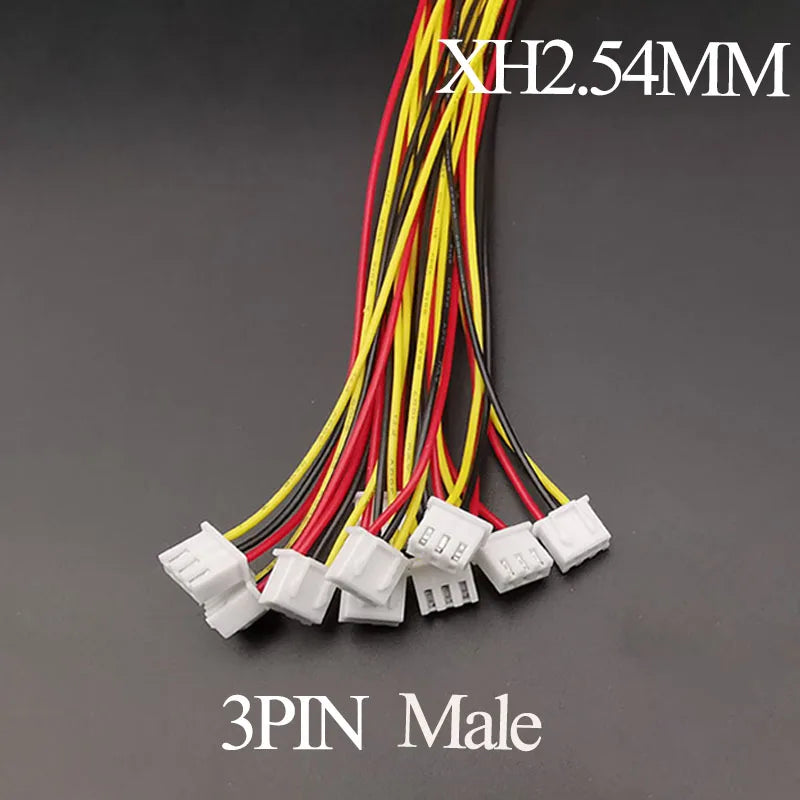 10PCS  Micro JST XH 2.54 2P 3P 4P 5P 6PIN Male Female Plug Connector 2.54mm Pitch With Wire Cable Battery Charging Cable
