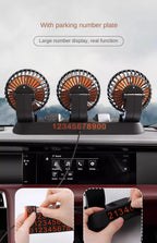 Car Fan 5V 12V 24V Car Cooling Fan 360° Adjustable Dual Head Air Fan USB 2Speeds Automotive Electric Fan For Dashboard RV Truck