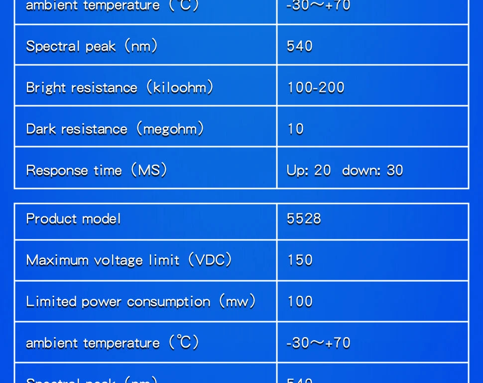 10PCS 5mm LDR Photo Light Sensitive Resistor Photoelectric Switch Sensor 5506 5516 5528 5537 5539 5549 12528  For Arduino