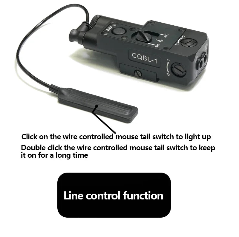 CQBL-1 Laser Aiming IR/Red/Green Dot Laser Indicator Momentary Constant Quick Opening With Scout Light Connect Mount For 20MM