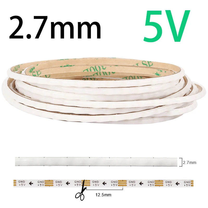 12V 5V SPI RGB PixelCOB LED Strip Light For Carft DIY Decor Gamer 160LED/m Addressable 5mm Dream Color WS2812B LED Tape RGB-IC